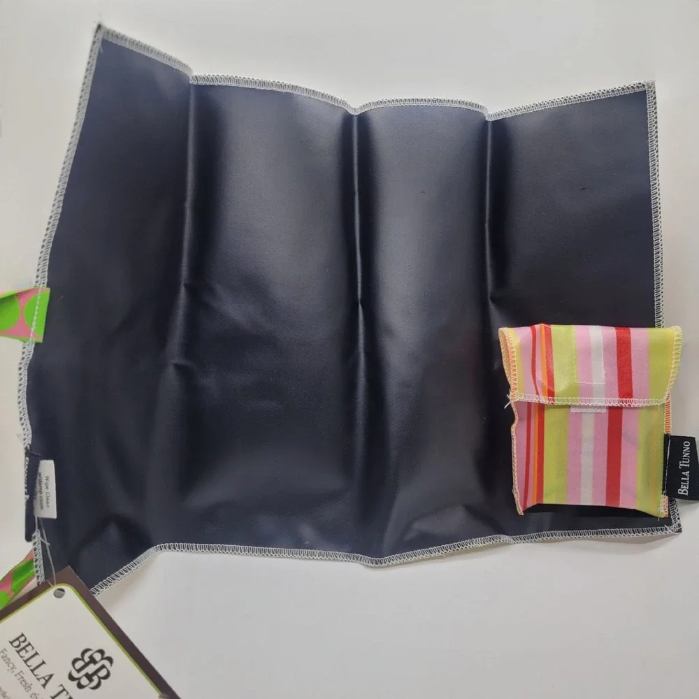 Bella Tunno Travel Chalkboard Mat Pink Green Polka Dot with Colored Chalk NWT